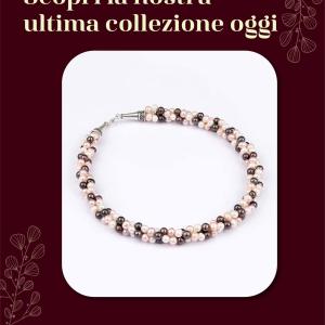 Purple and White Pearl Necklace
